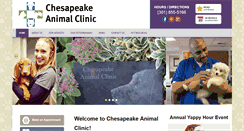Desktop Screenshot of chesapeakeanimalclinic.com