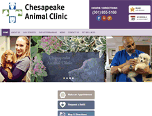 Tablet Screenshot of chesapeakeanimalclinic.com